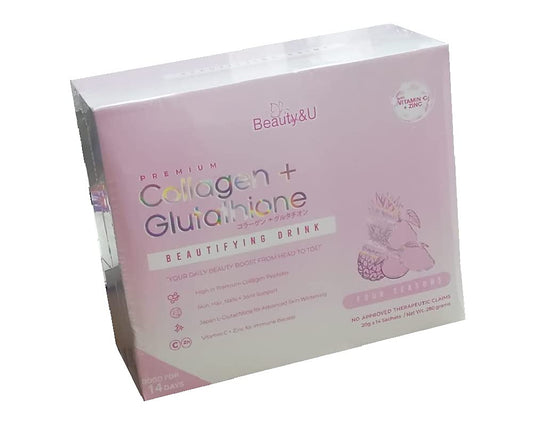 BEAUTY&U PREMIUM COLLAGEN GLUTATHIONE BEAUTIFYING DRINK WHITENING, WITH VITAMIN C AND ZINC